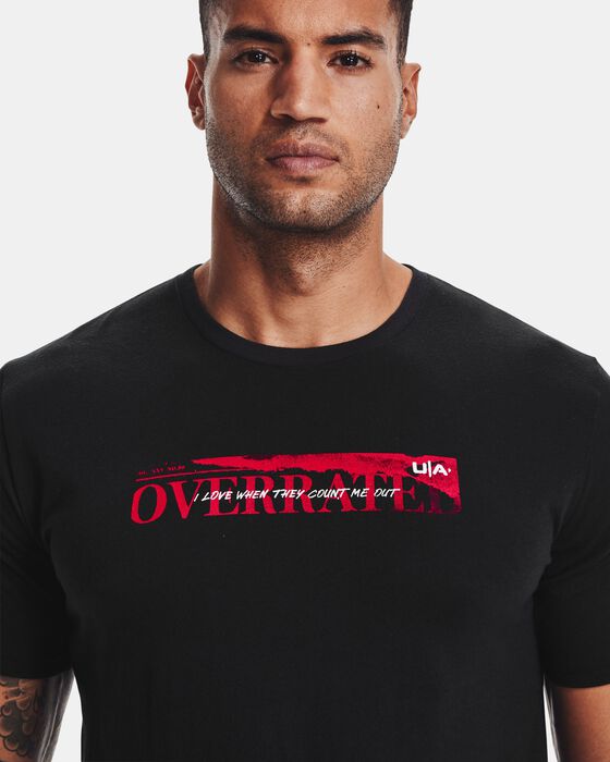 Men's UA Football Overrated T-Shirt image number 3