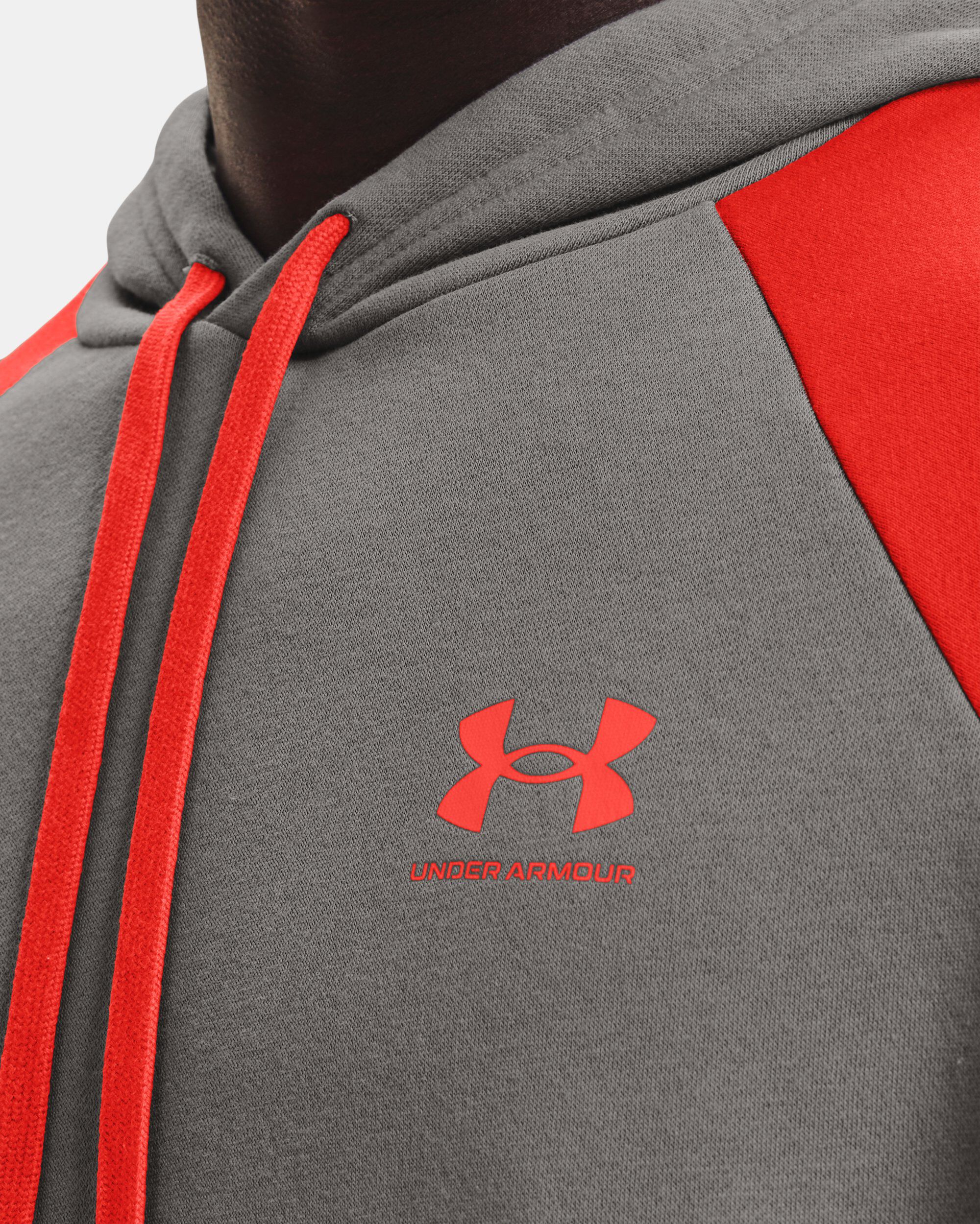 Red under armour deals hoodie