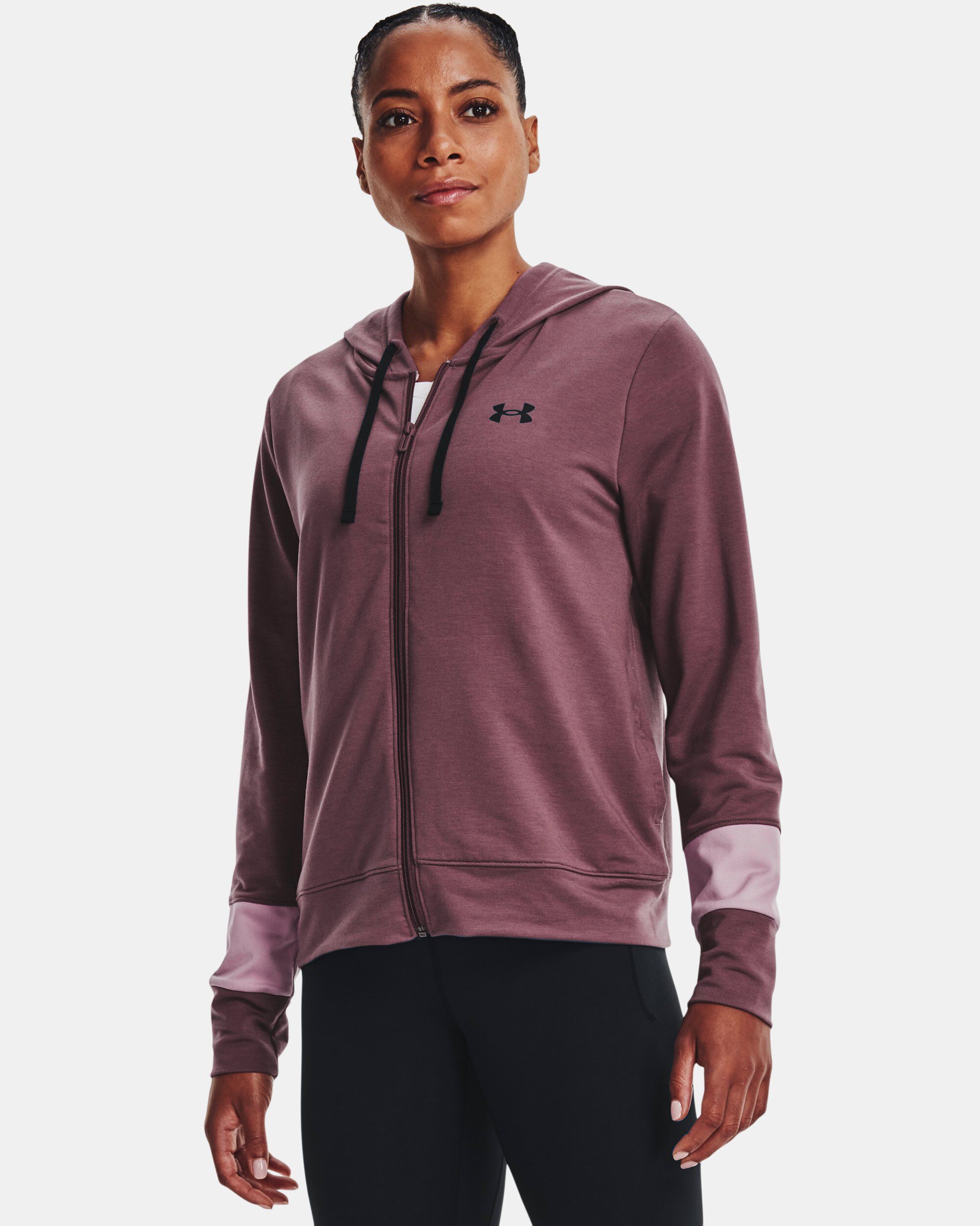 Under Armour Women s UA Rival Terry Colorblock Full Zip Hoodie