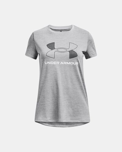 Girls' UA Tech™ Twist Big Logo Short Sleeve