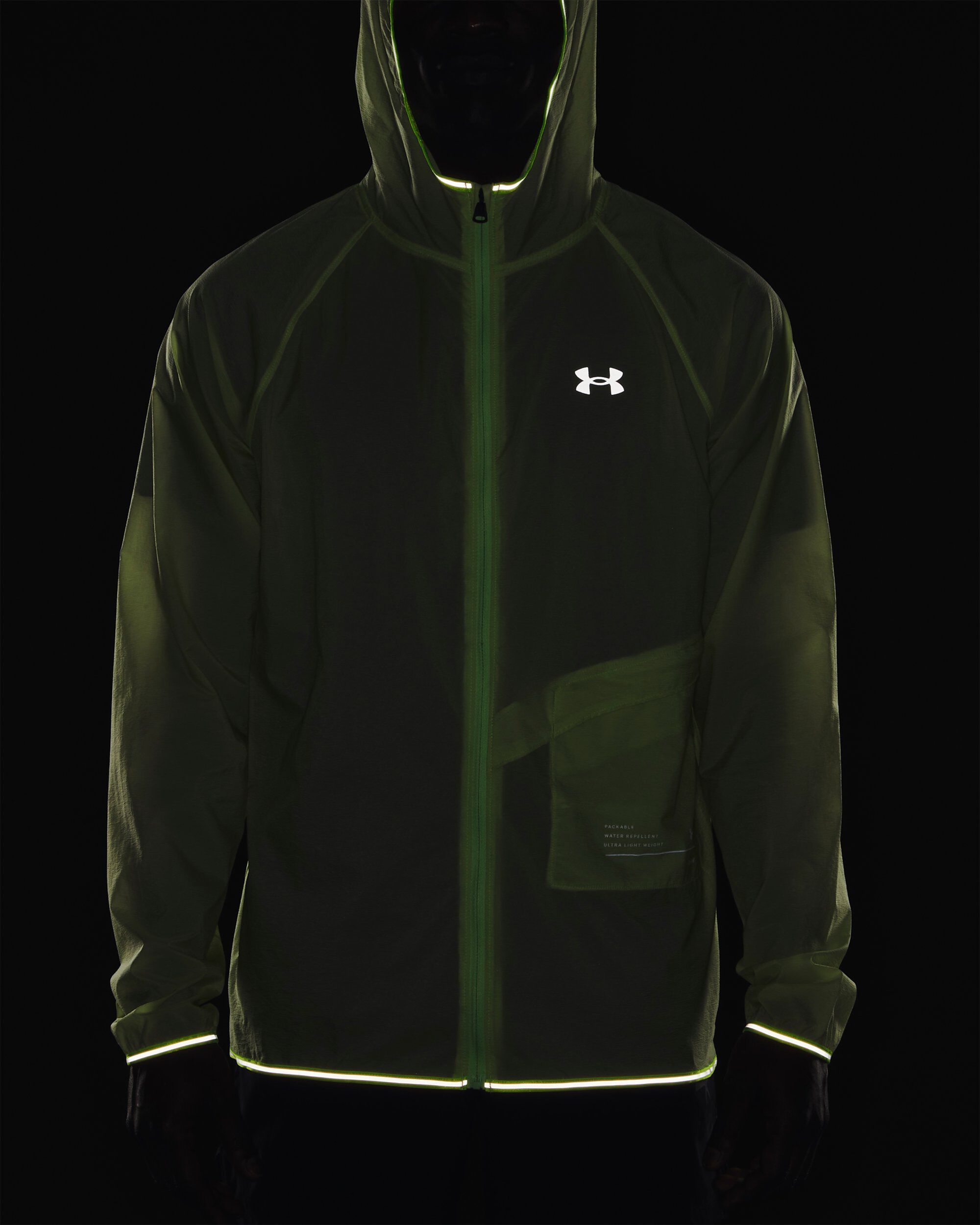 Under Armour Men s UA Qualifier Storm Packable Jacket Green in
