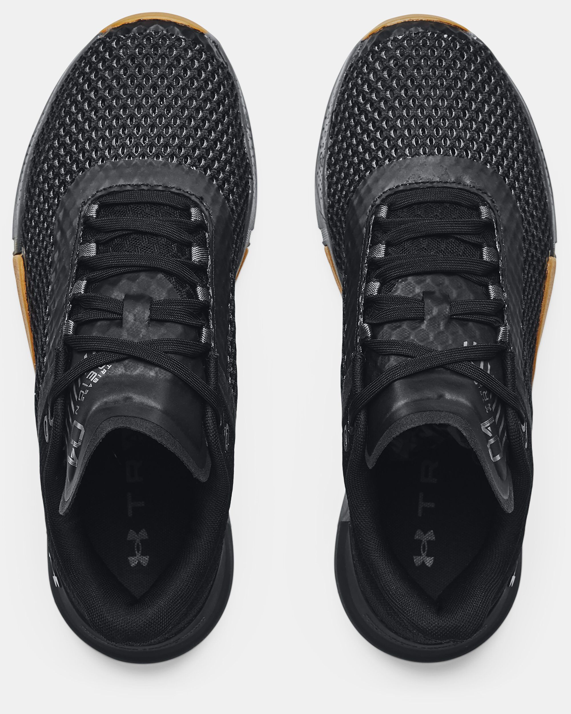 Under armour sales black leather shoes
