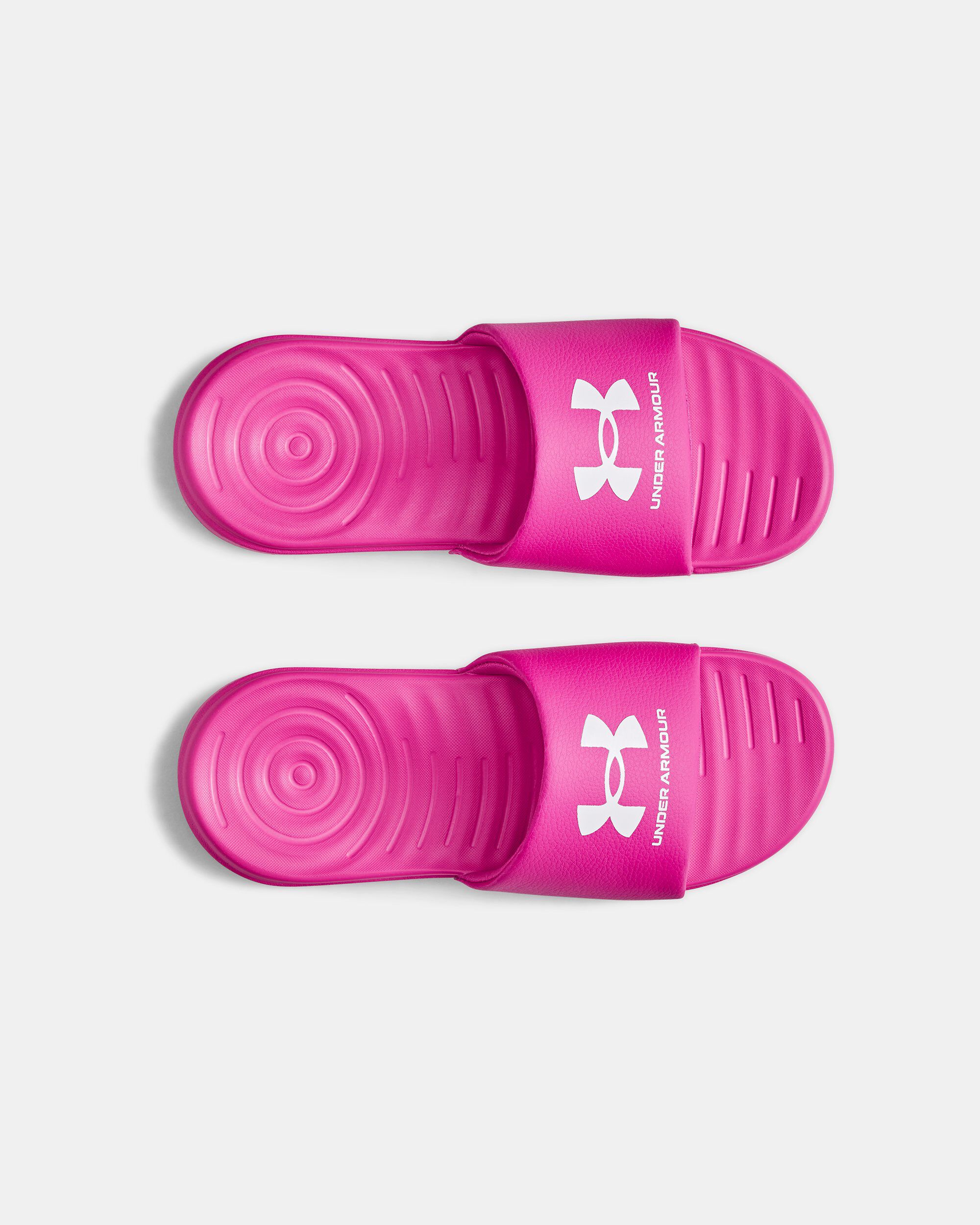 Girls under armour slides on sale