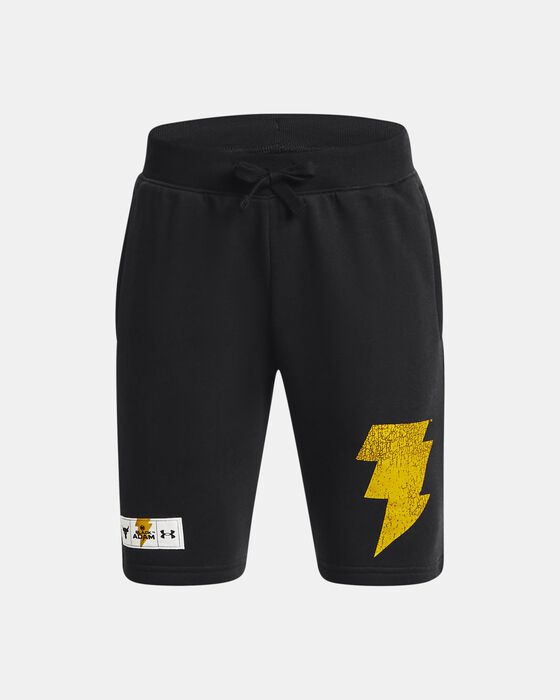 Boys' Project Rock Rival Terry Black Adam Shorts image number 0