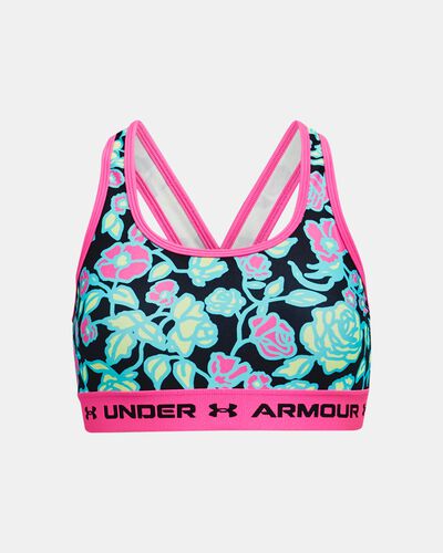 Girls' UA Crossback Printed Sports Bra
