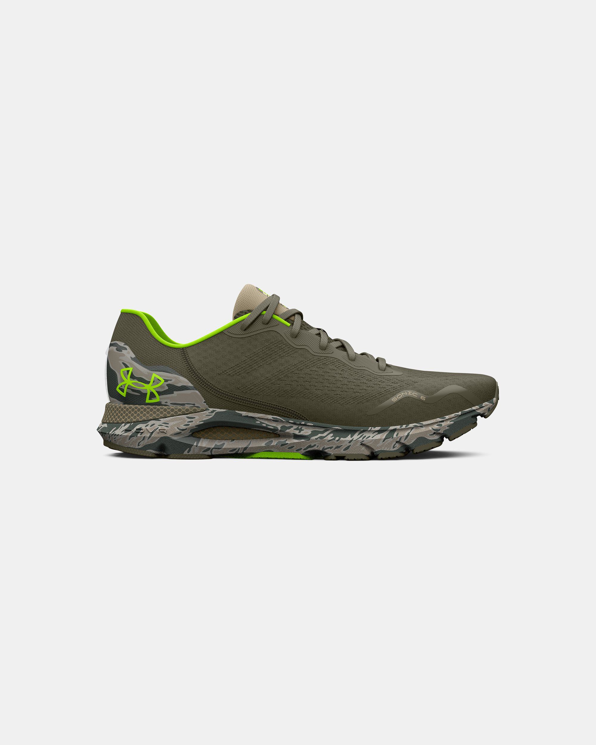 Under Armour Men s UA HOVR Sonic 6 Camo Running Shoes Green in