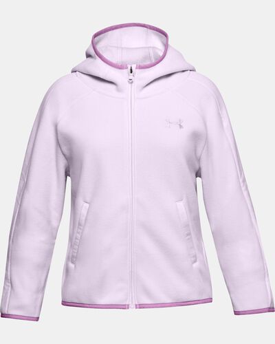 Girls' UA Winter Weight Fleece Full Zip Hoodie