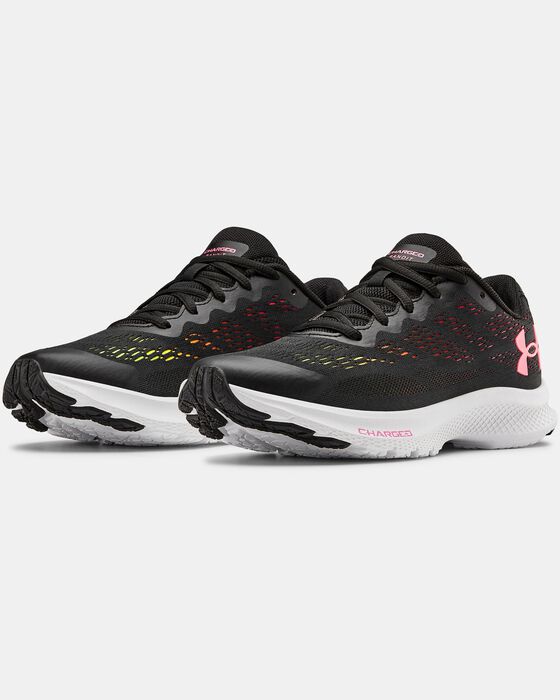 Girls' Grade School UA Charged Bandit 6 Running Shoes image number 3