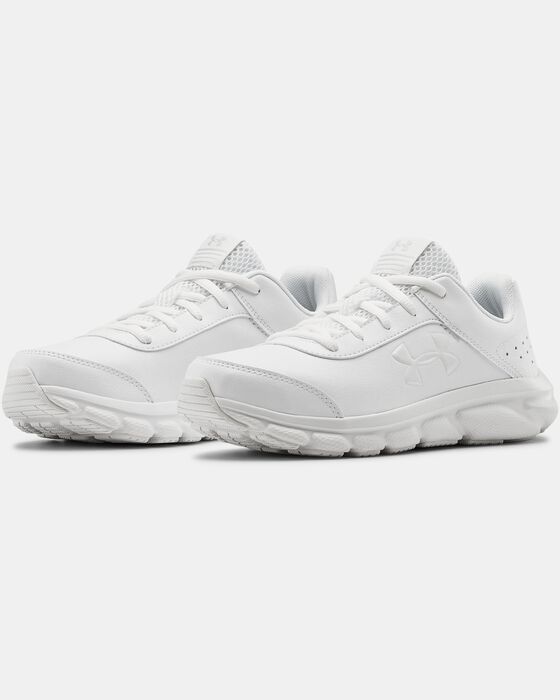 Grade School UA Assert 8 Uniform Synthetic Running Shoes image number 3