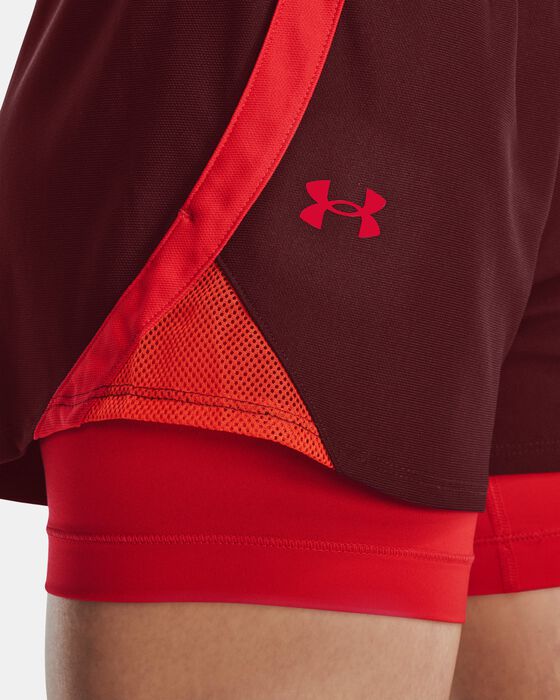 Women's UA Play Up 2-in-1 Shorts image number 3