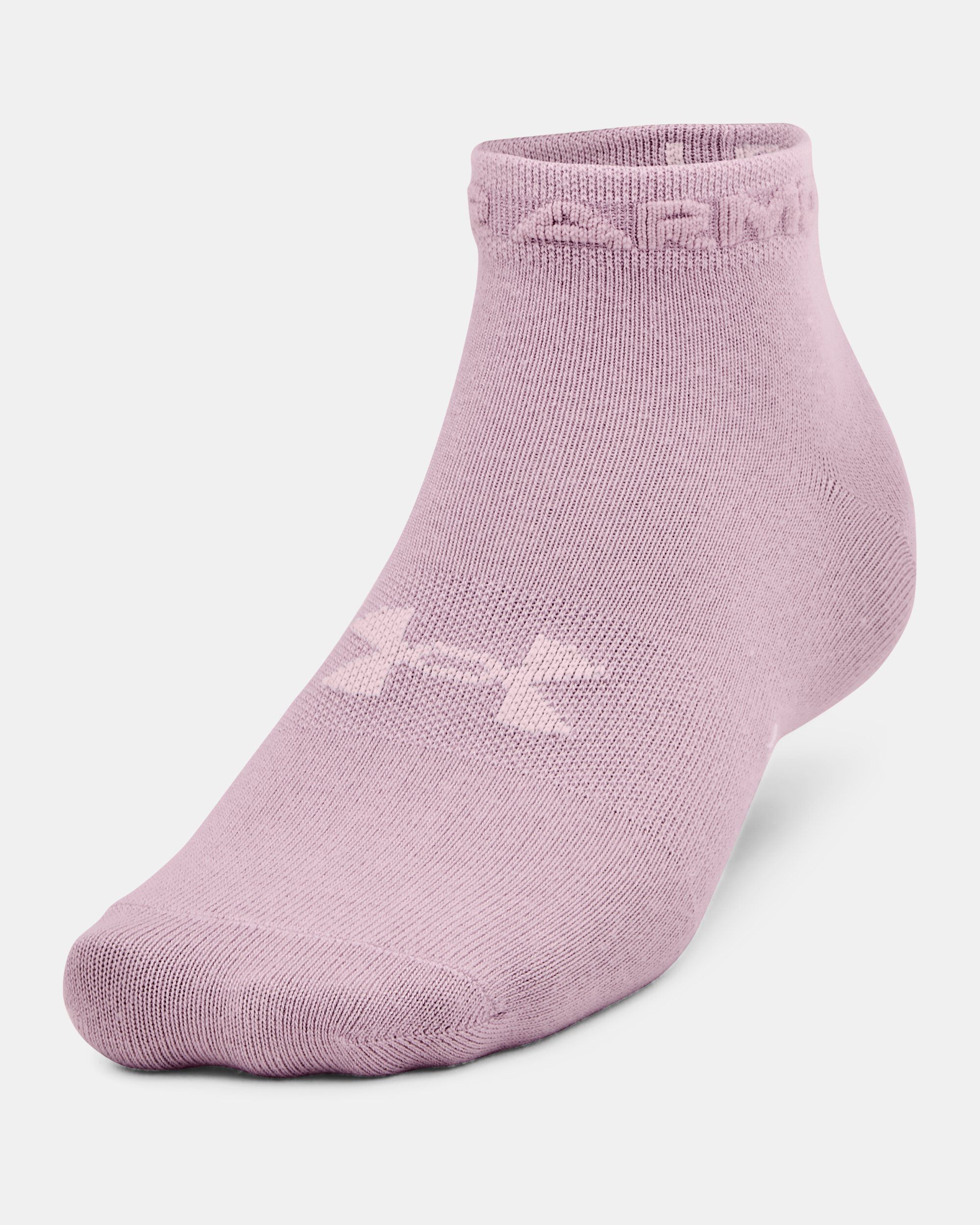 Under Armour Unisex UA Essential Low Cut Socks 3 Pack Purple in