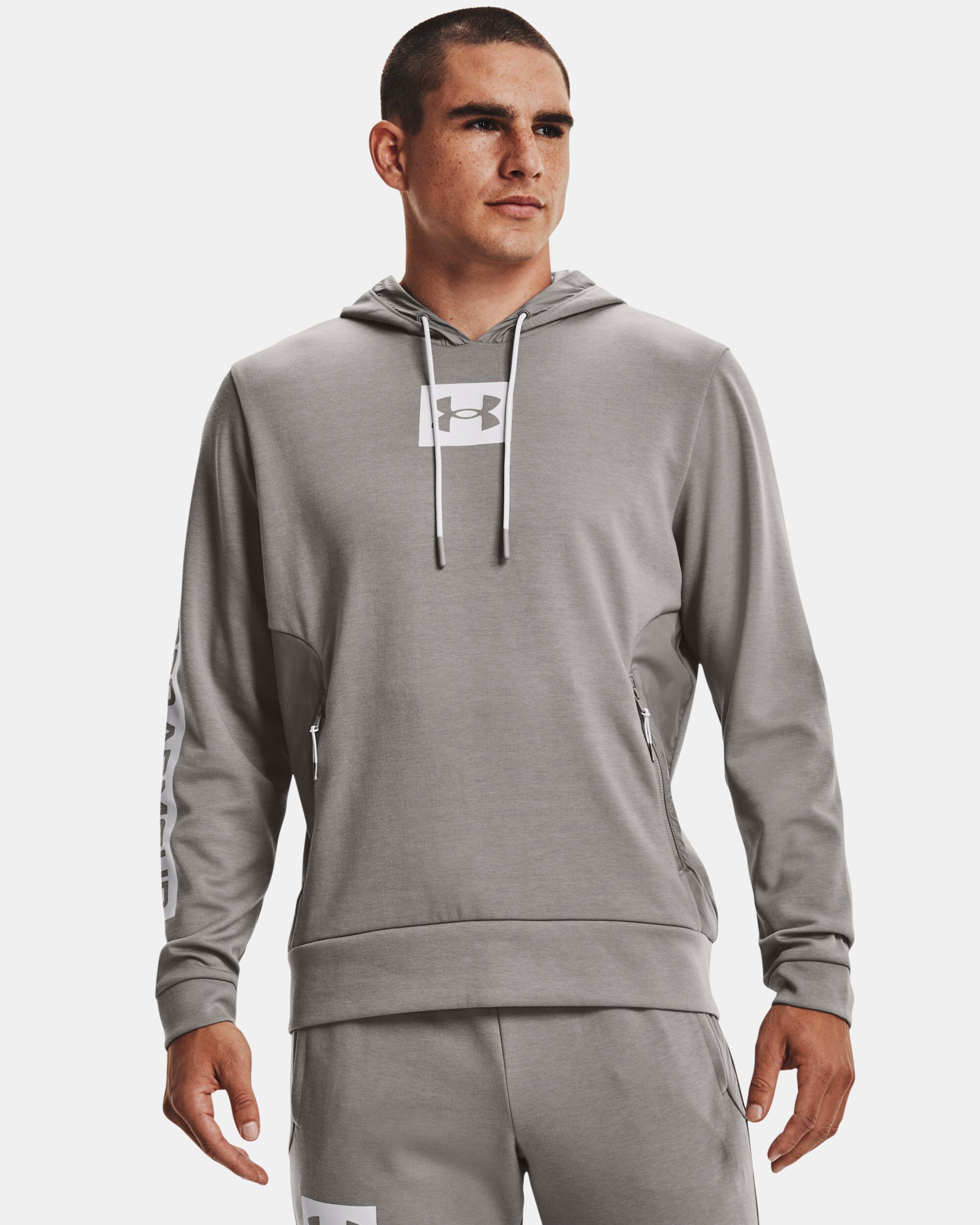 Grey under armour hoodie hotsell