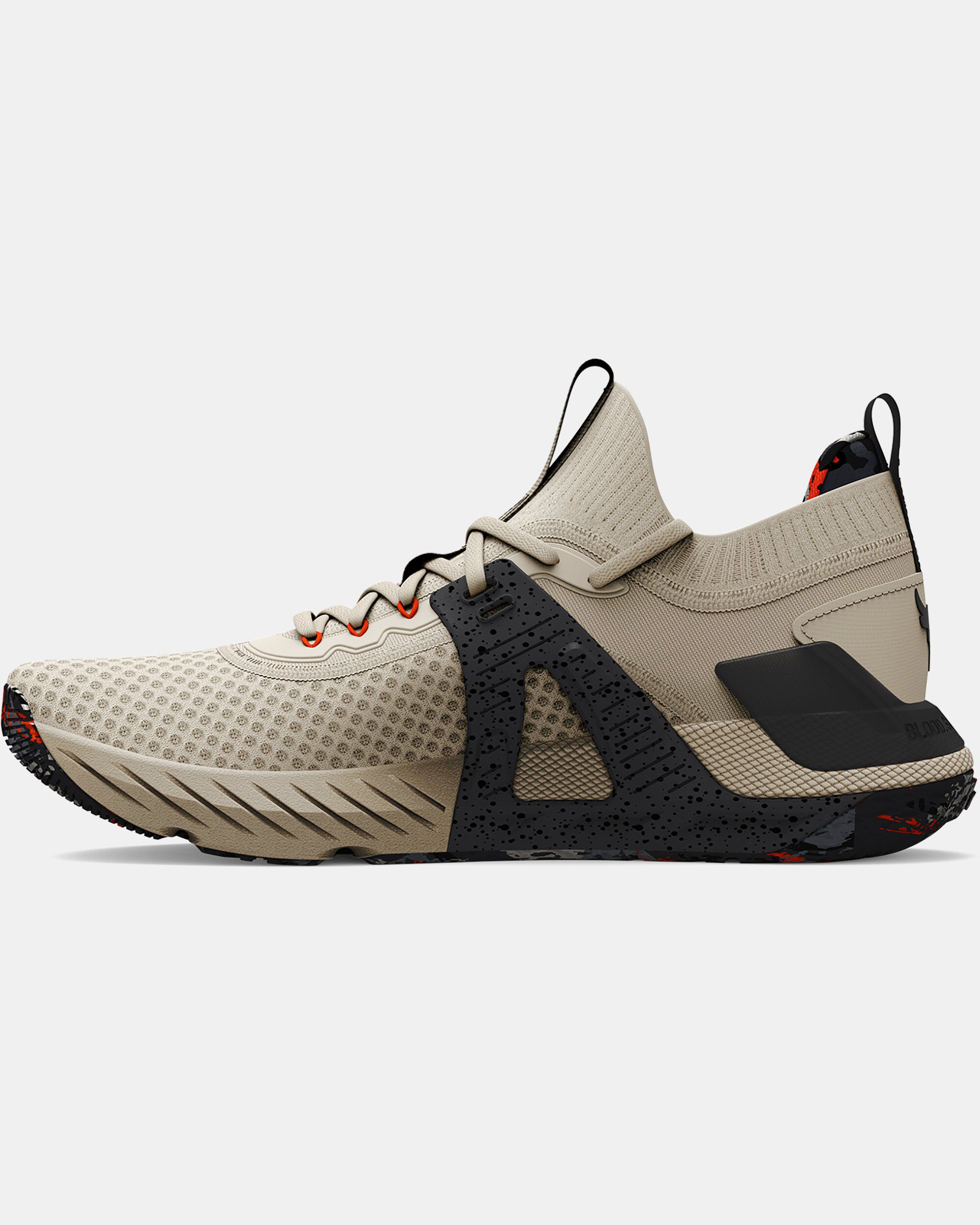 Under Armour Men s Project Rock 4 Marble Training Shoes Beige in