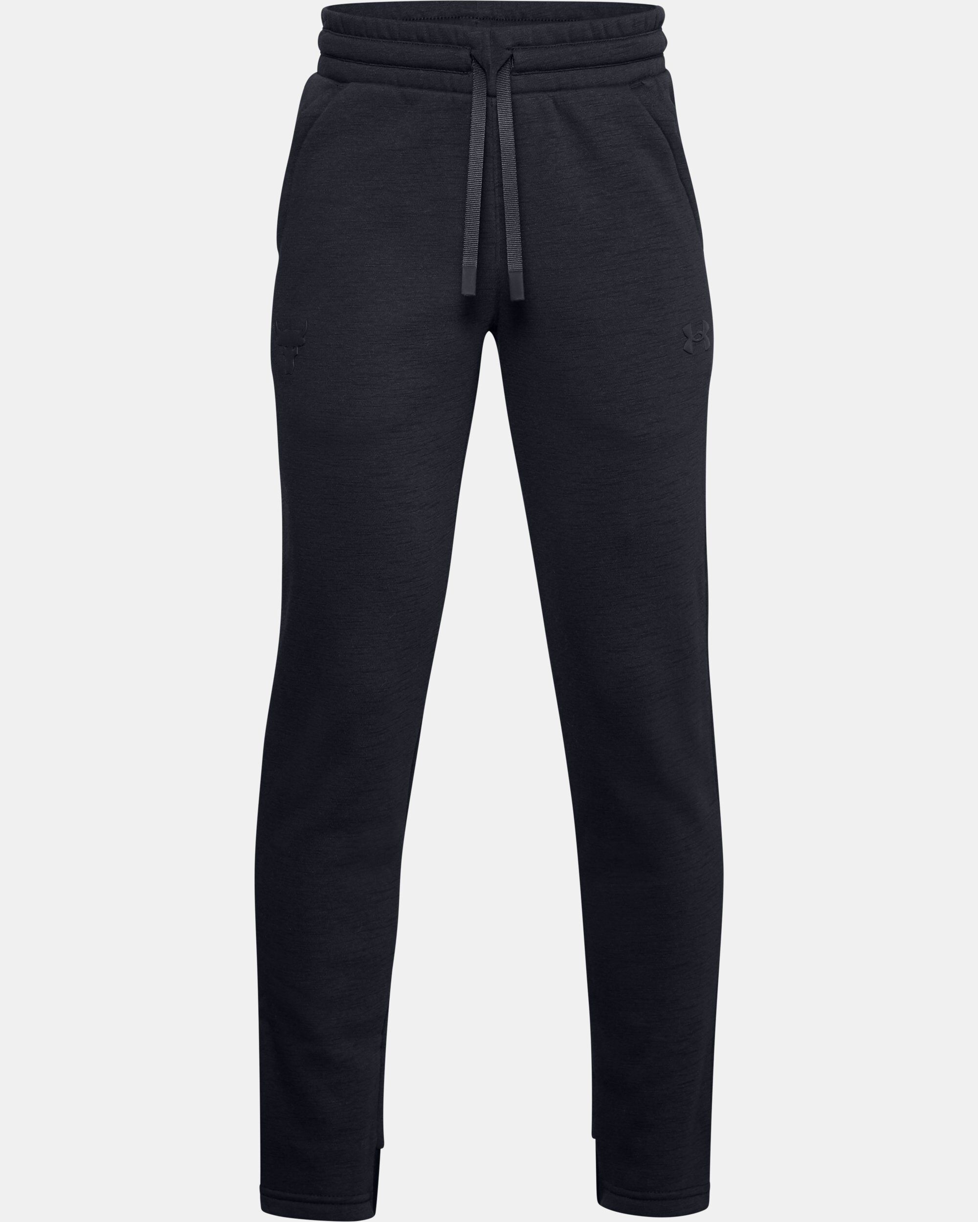 Under Armour Boys Project Rock Charged Cotton Pants Black in