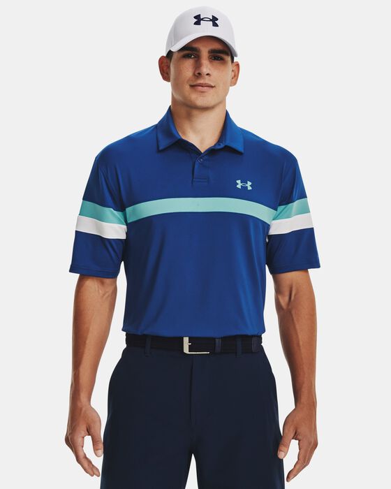 Men's UA Tee To Green Colorblock Polo image number 0