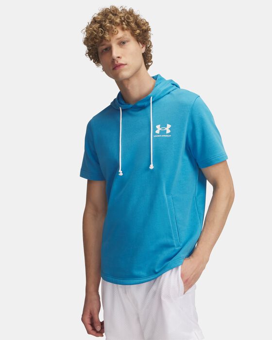 Men's UA Rival Terry Short Sleeve Hoodie image number 0