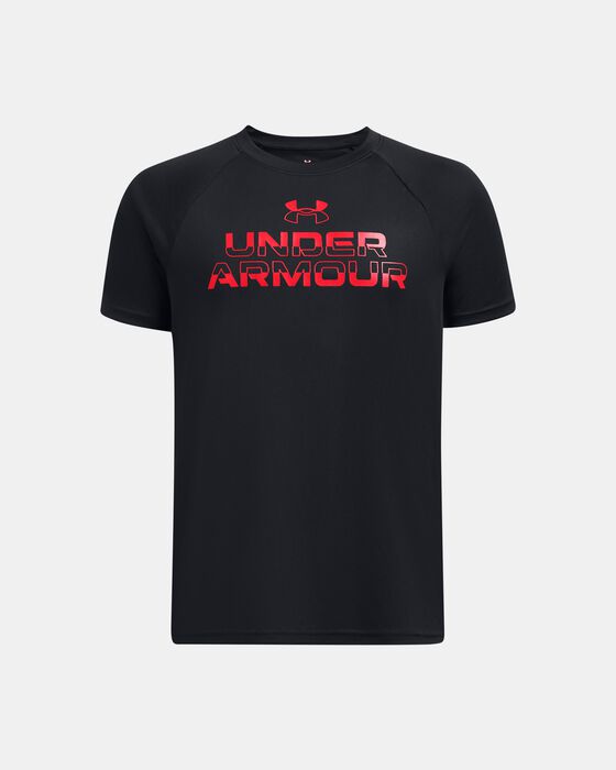 Boys' UA Tech™ Split Wordmark Short Sleeve image number 0