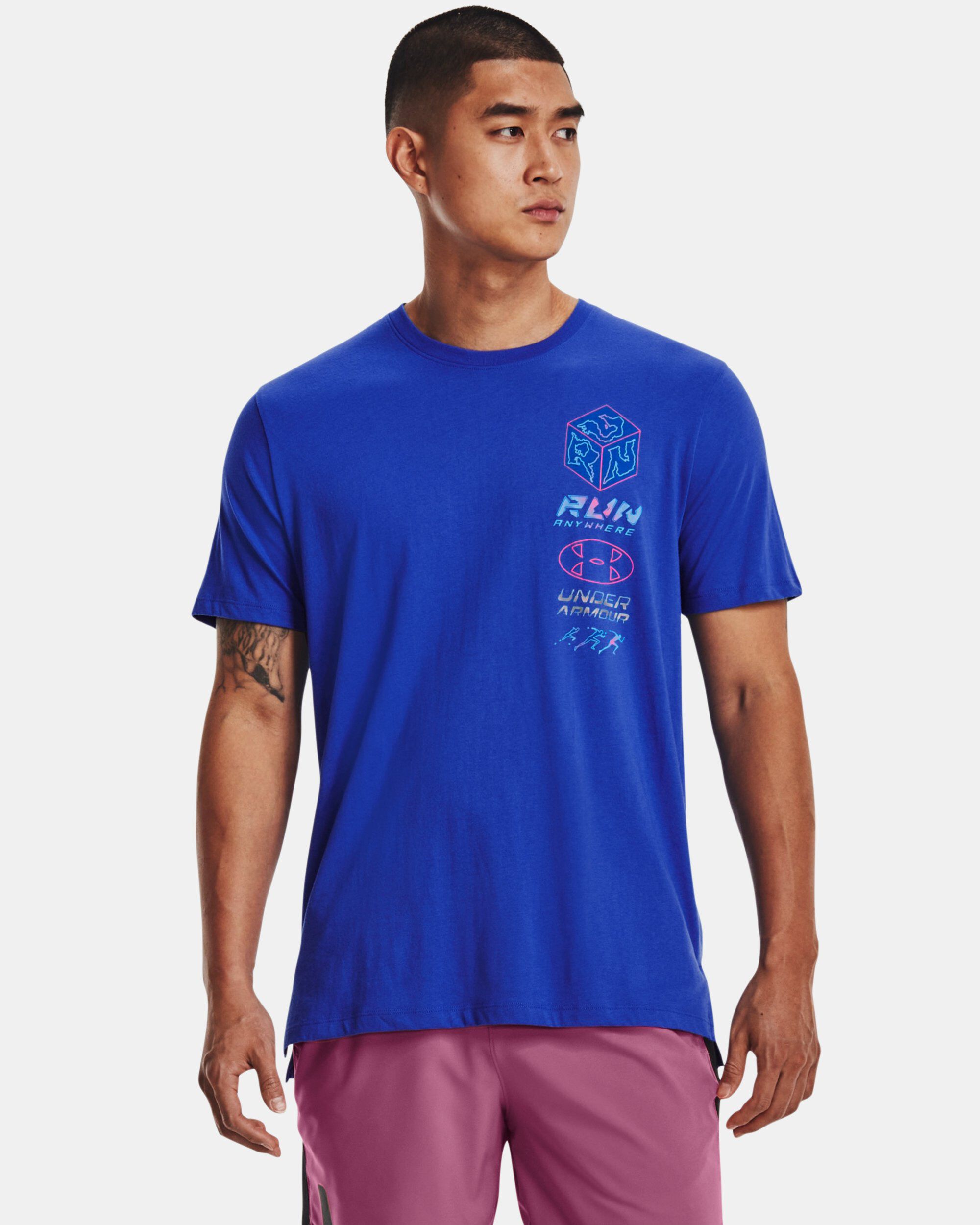 Under Armour Men s UA Run Anywhere T Shirt Blue in Dubai UAE