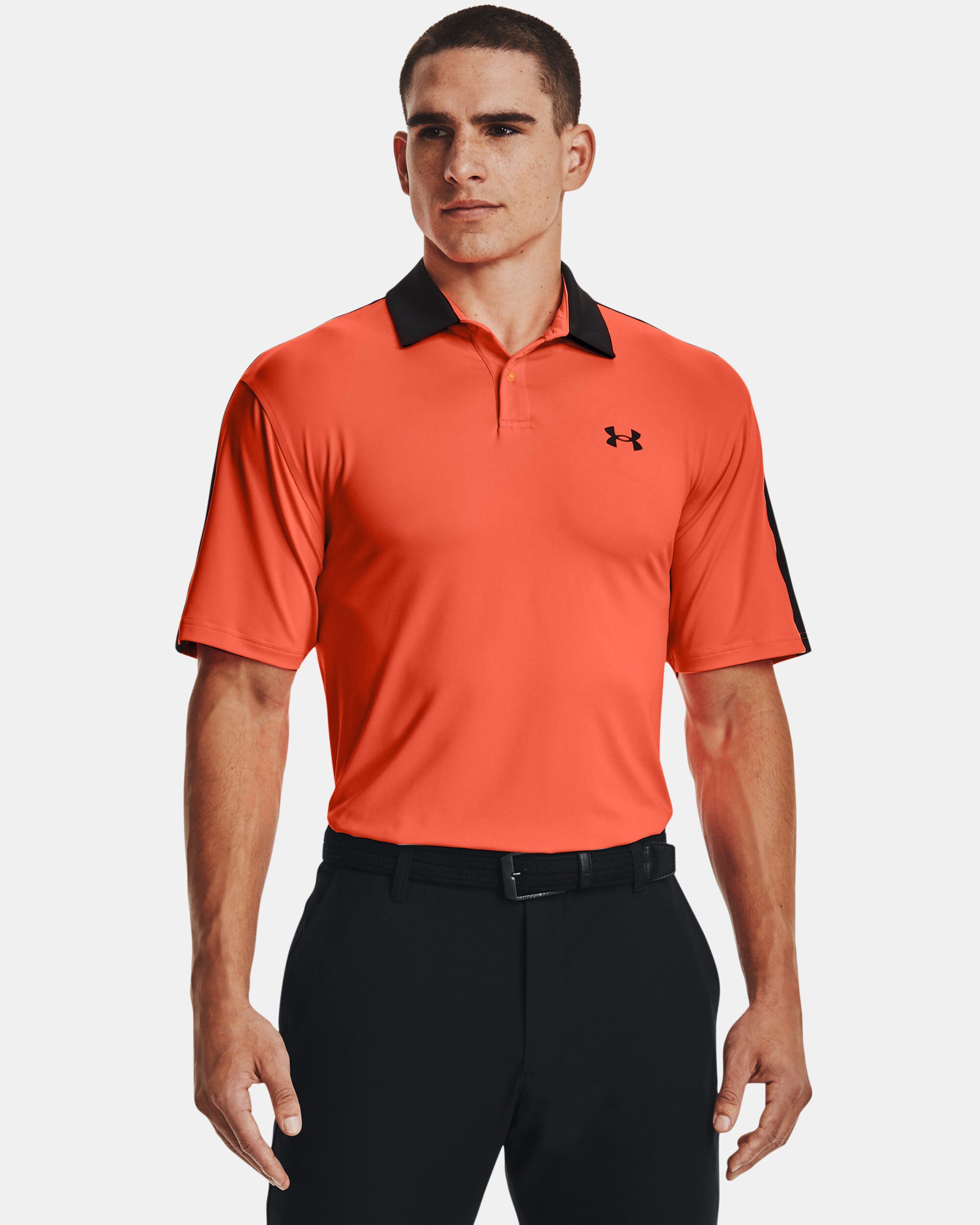 Orange under on sale armour polo shirt