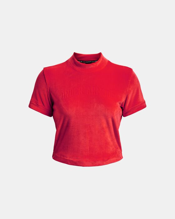 UA VELOUR ROSE SS MOCK image number 0