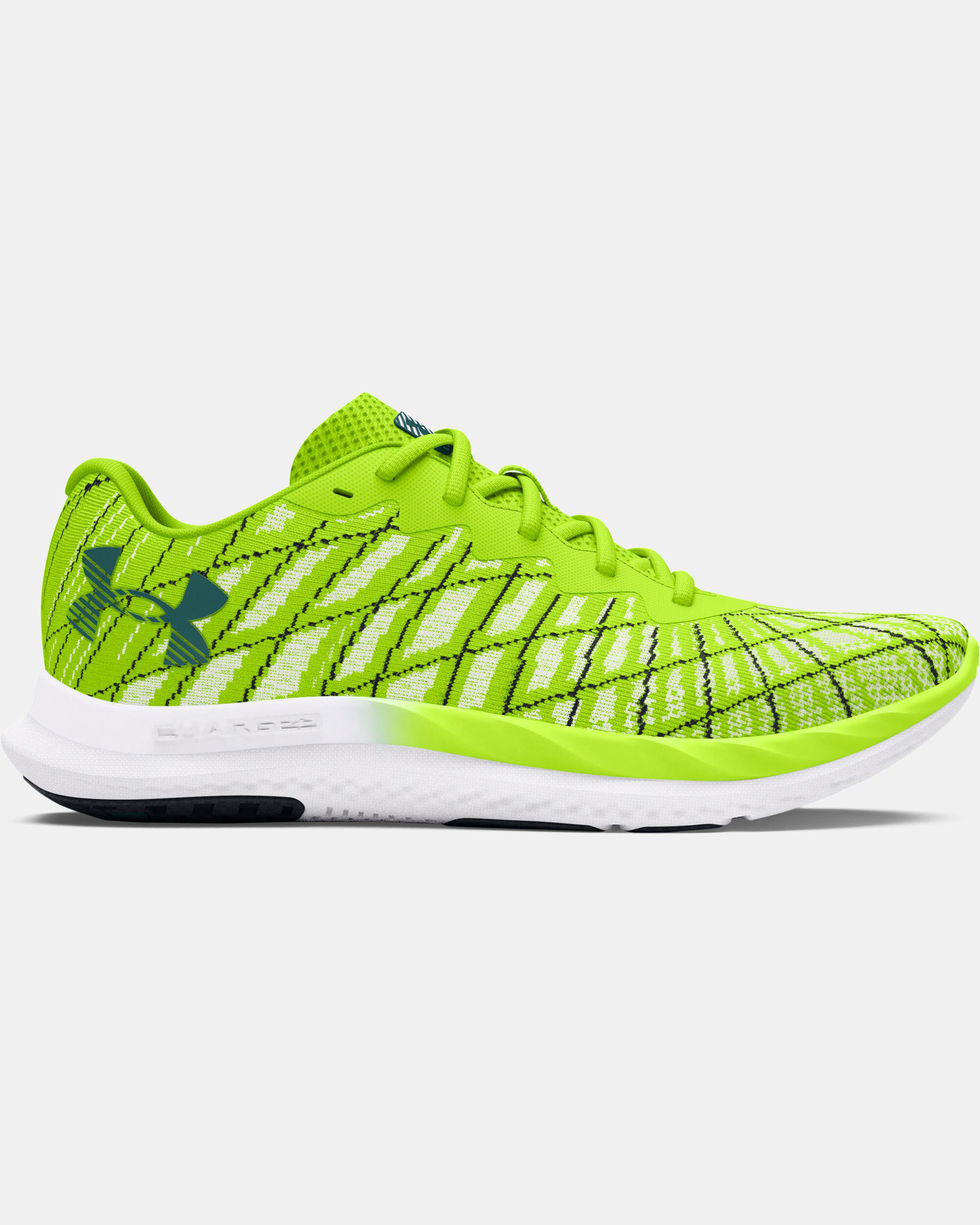 Yellow and blue under armour shoes best sale