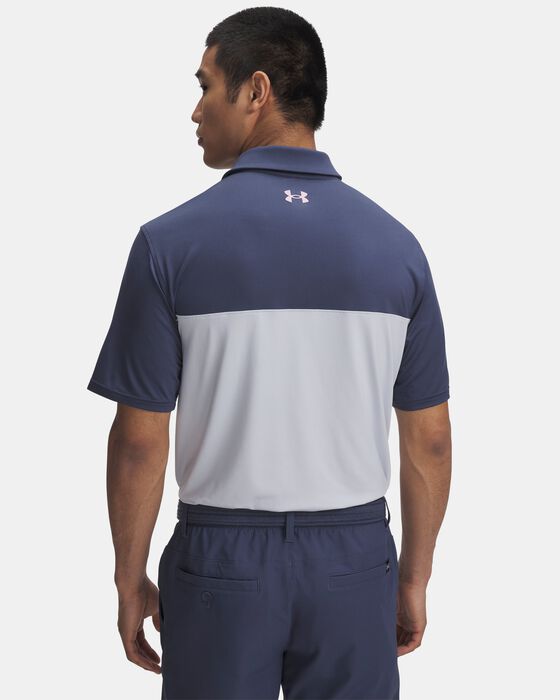 Men's UA Tee To Green Color Block Polo image number 1