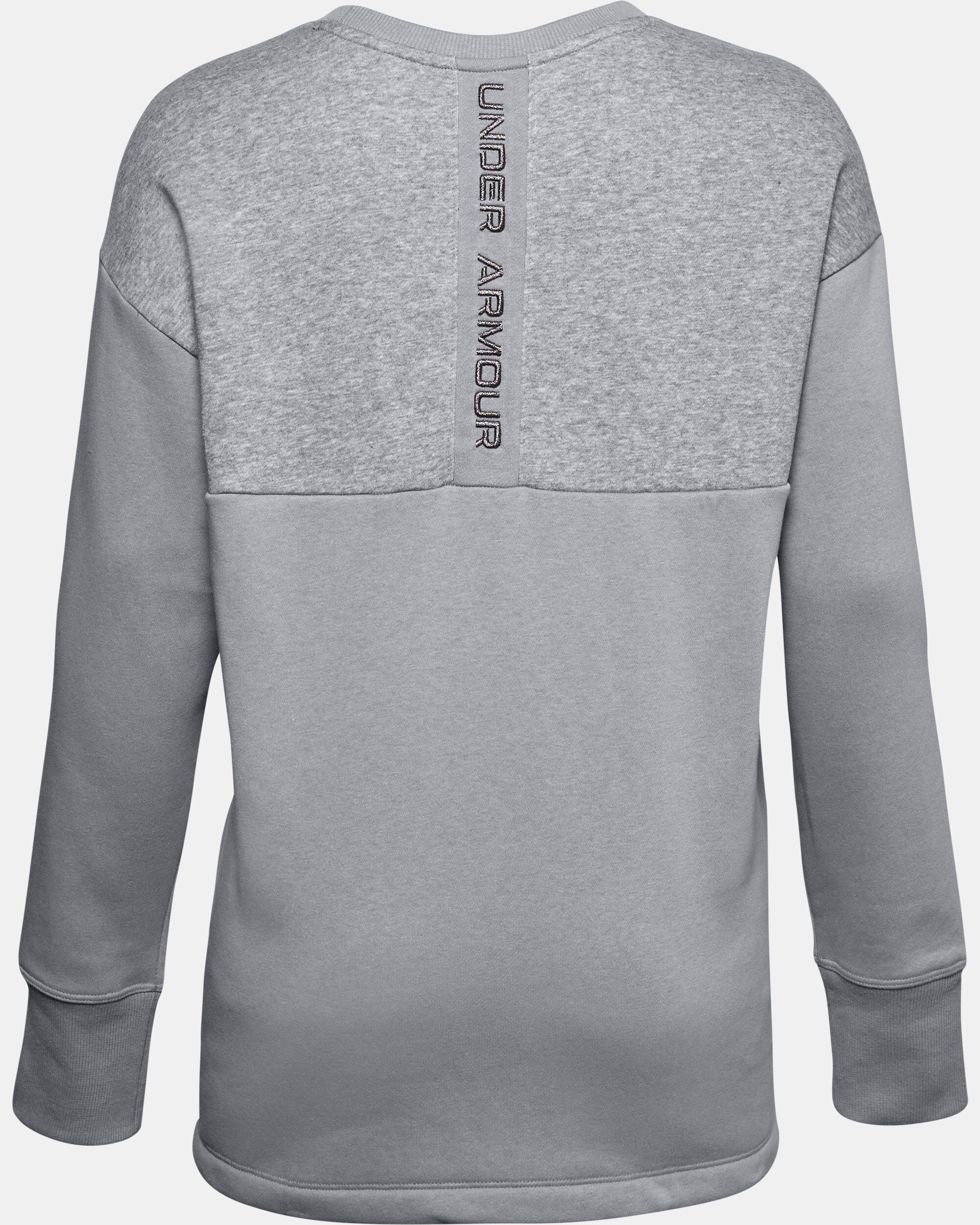 Women's ua rival shop fleece embroidered crew