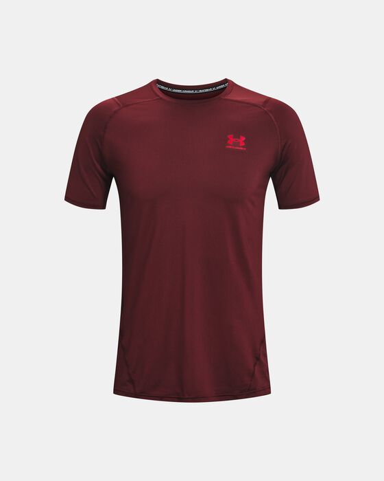 Men's HeatGear® Armour Fitted Short Sleeve image number 4