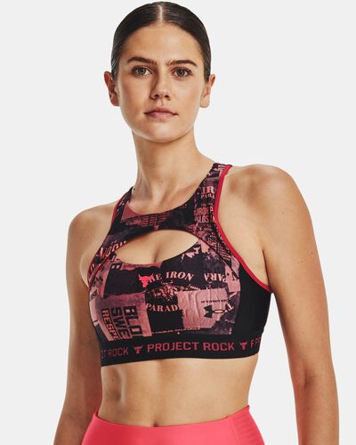 Women's Project Rock Crossback Printed Sports Bra