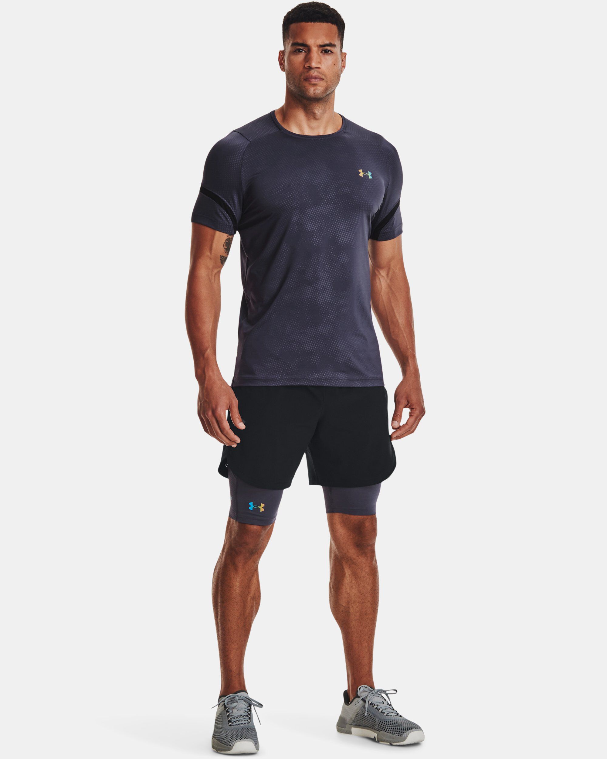Under Armour Men s UA RUSH Emboss Short Sleeve Purple in Dubai UAE
