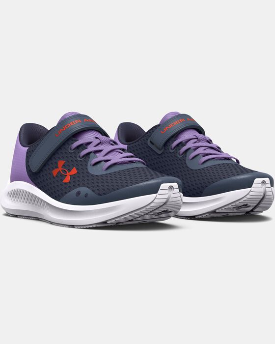 Girls' Pre-School UA Pursuit 3 AC Running Shoes image number 3