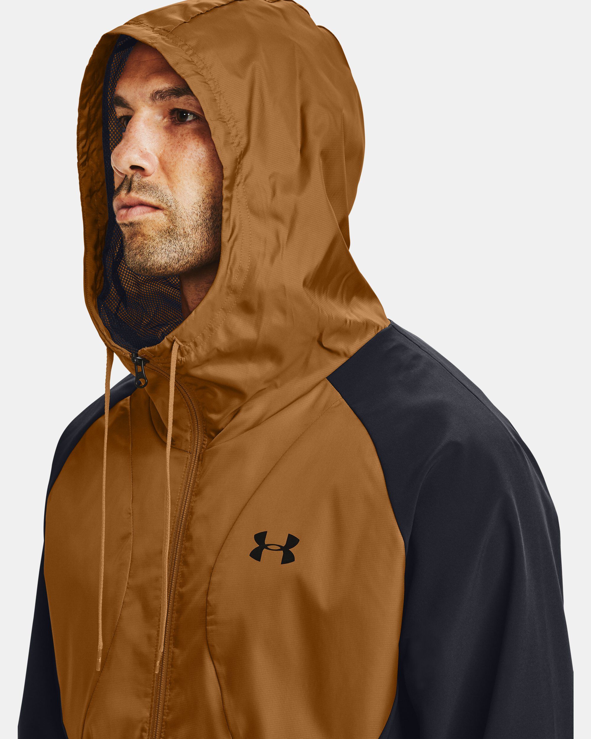 Men's ua stretch woven full zip jacket sales
