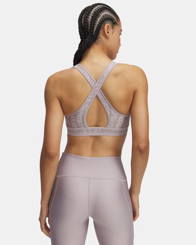 Women's Armour® Mid Crossback Printed Sports Bra
