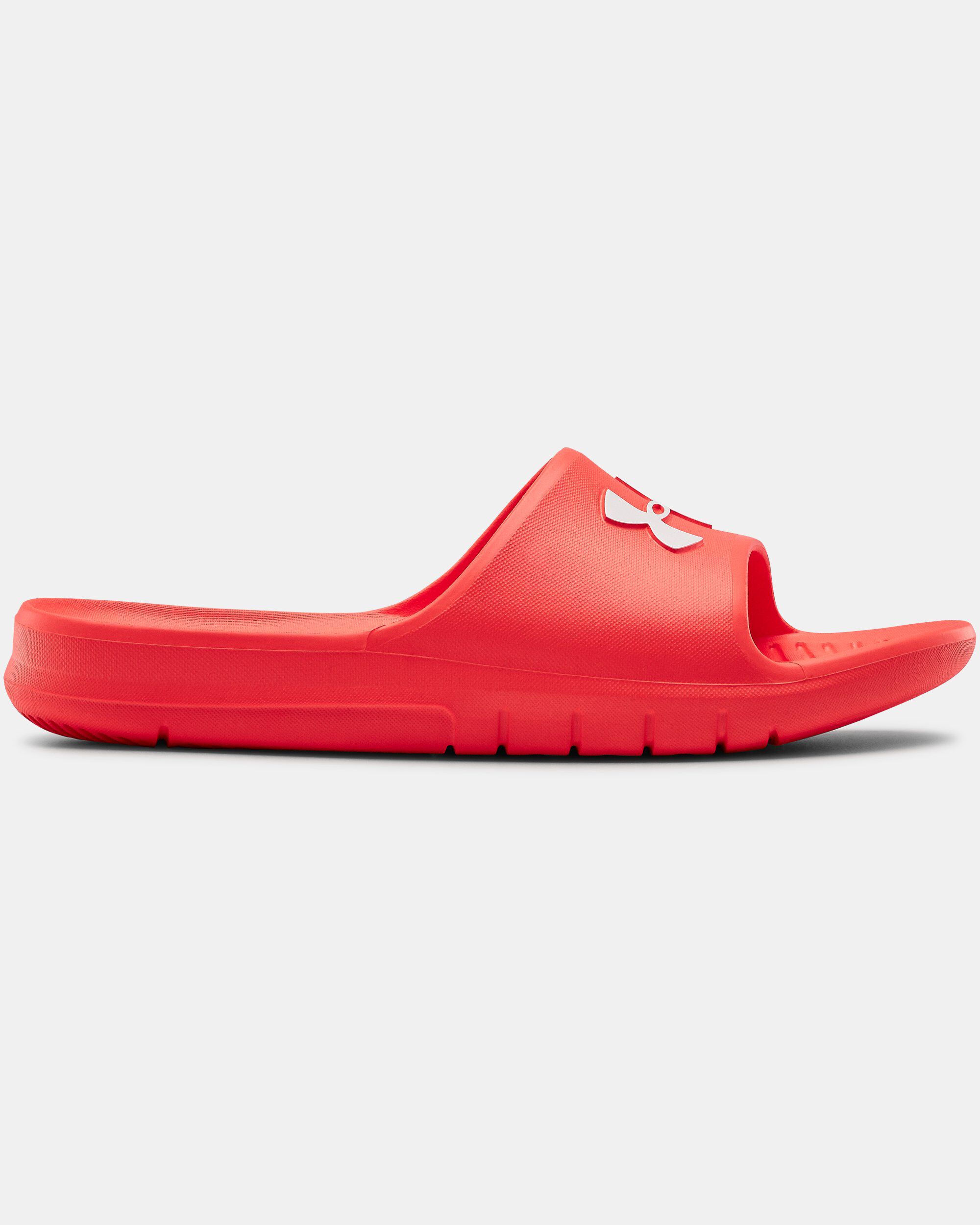 Red under armour slides discount