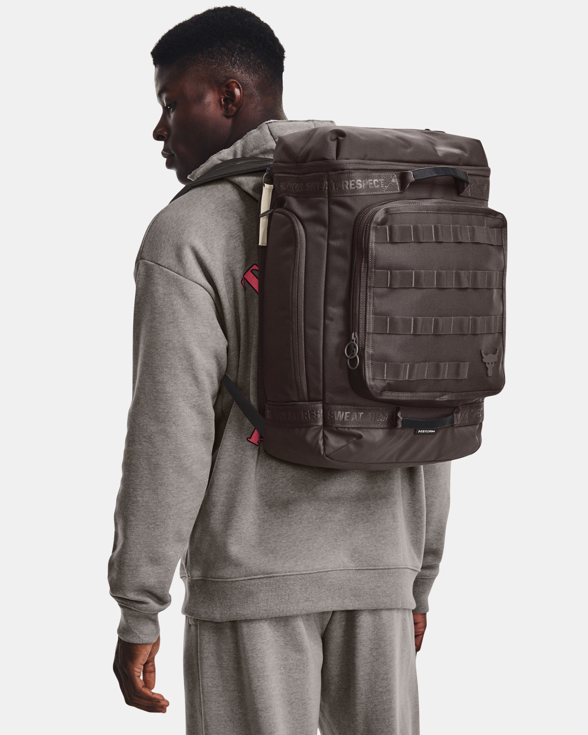 Buy Project Rock Pro Box Backpack Grey in Dubai UAE Under Armour