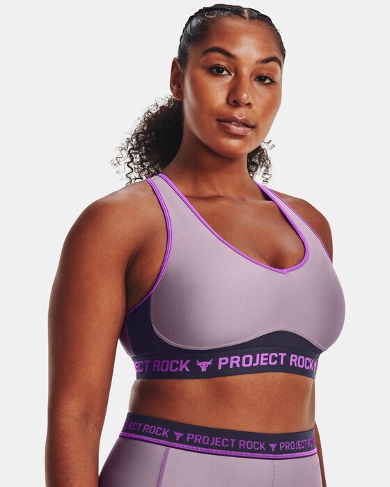 Women's Project Rock Crossback Disrupt Sports Bra image number 3