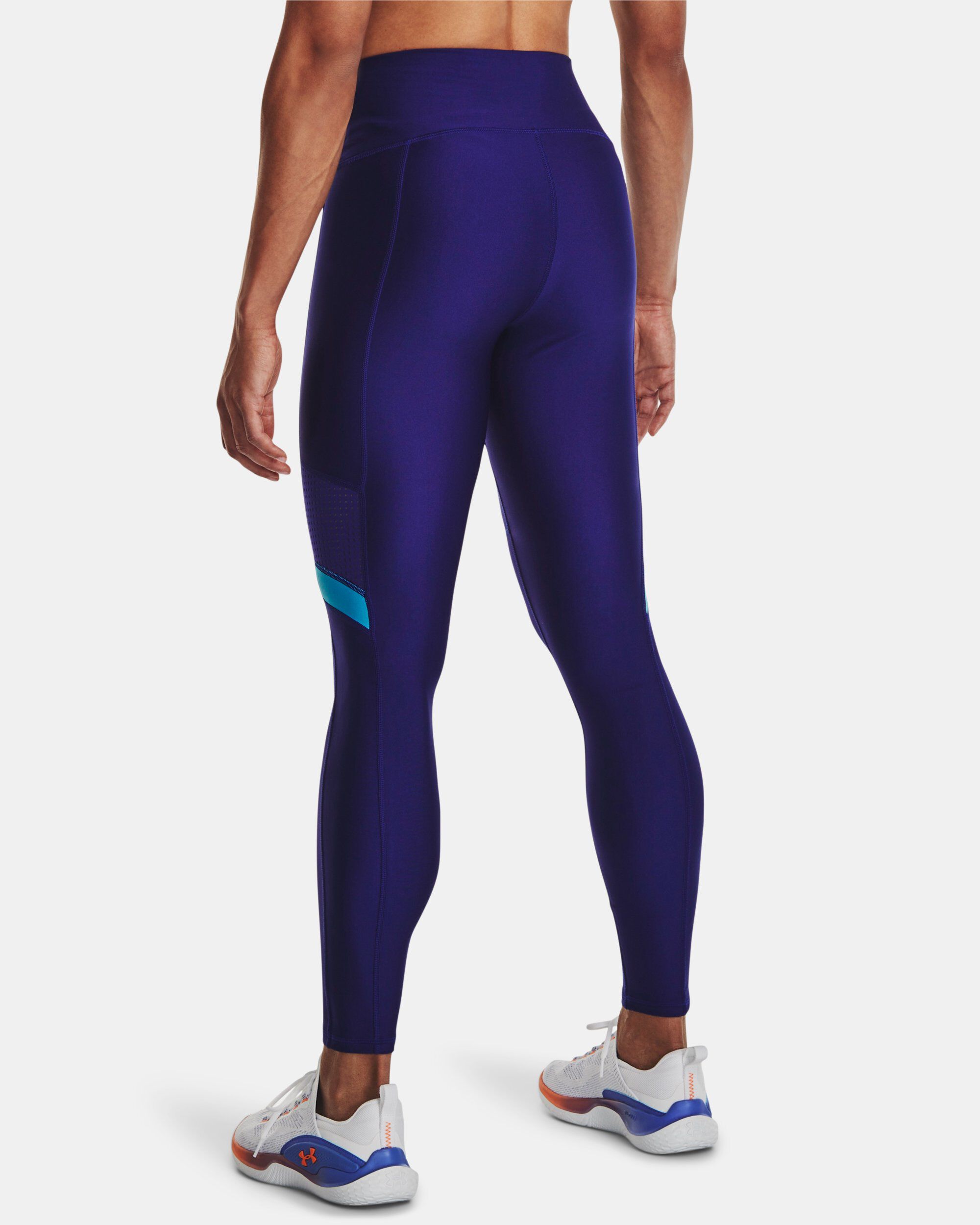 Women s HeatGear No Slip Waistband Mesh Panel Leggings