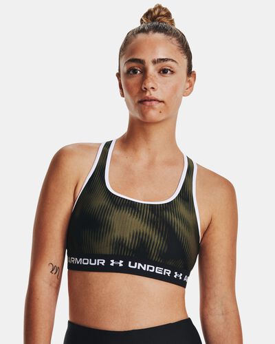 Women's Armour® Mid Crossback Printed Sports Bra