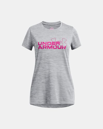Girls' UA Tech™ Twist Wordmark Logo Short Sleeve