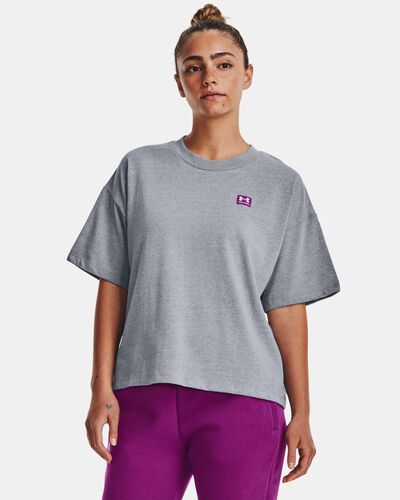 Women's UA Logo LC Oversized Heavyweight Short Sleeve