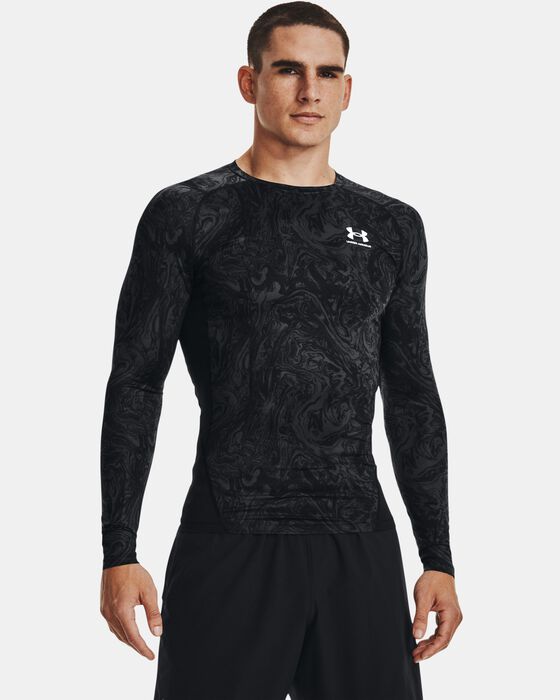 Men's HeatGear® Armour Compression Printed Long Sleeve image number 0