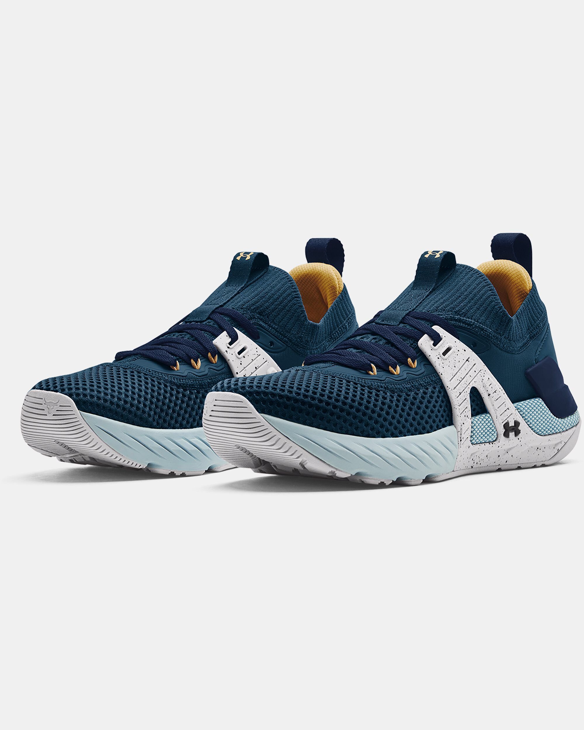 Under Armour Men s Project Rock 4 Team Rock Training Shoes Blue in