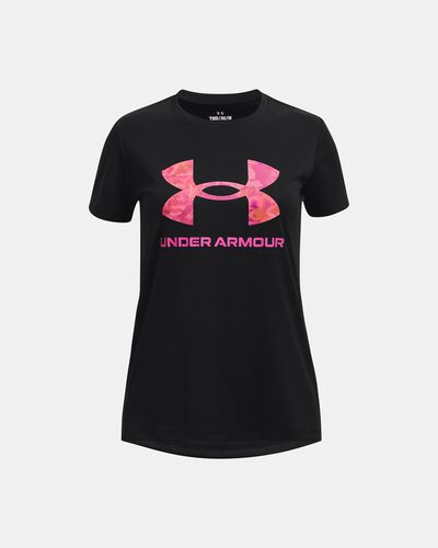 Girls' UA Techâ„¢ Print Fill Big Logo Short Sleeve