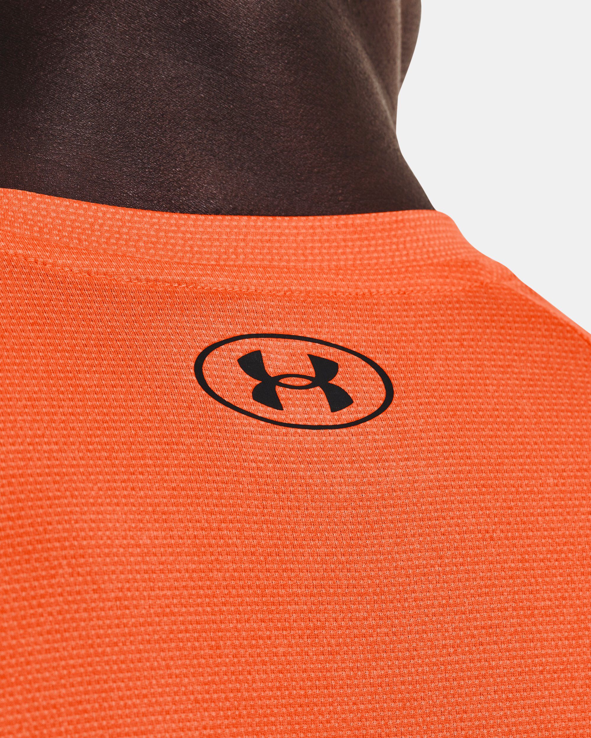 Orange under discount armour t shirt