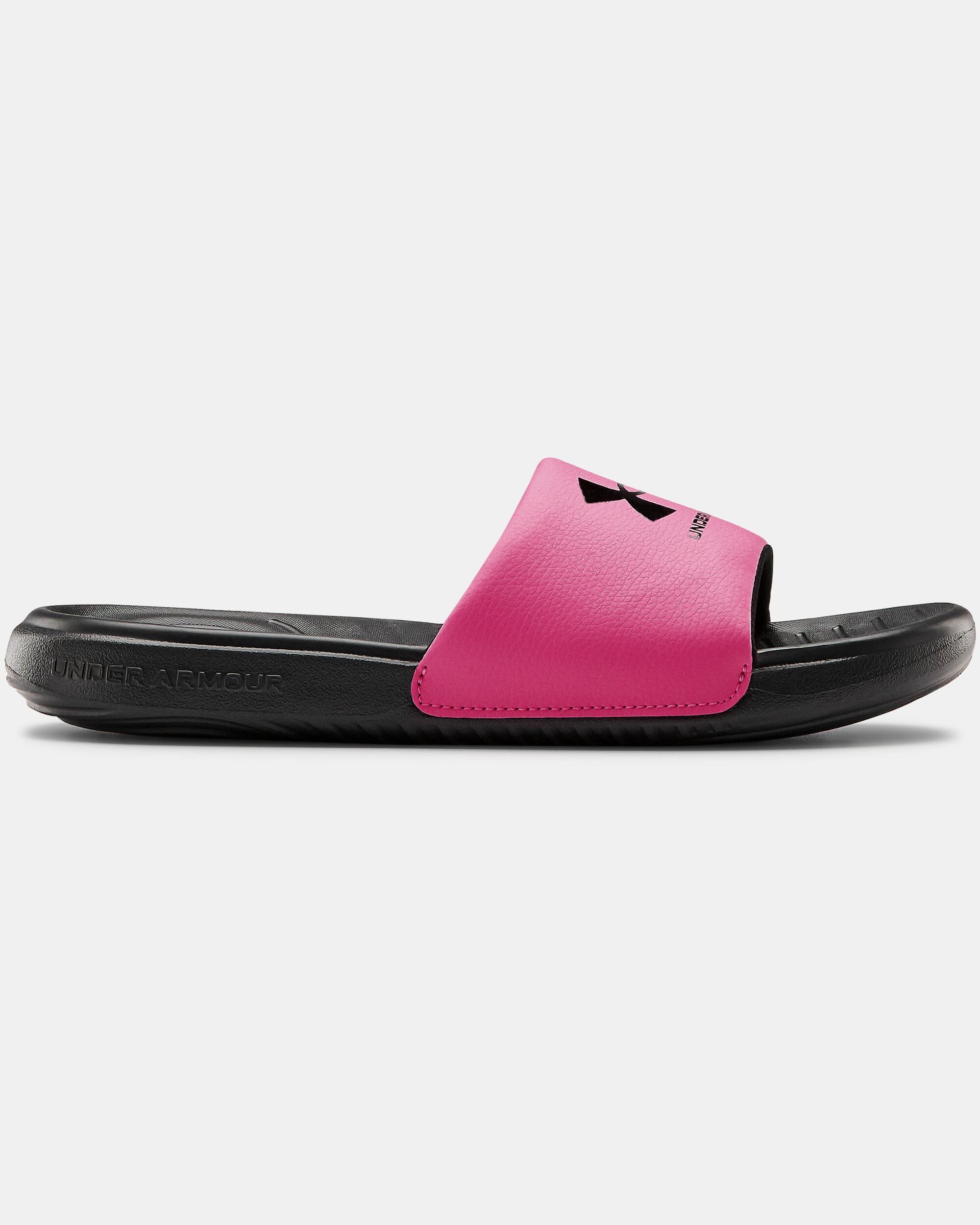 Pink under top armour sandals