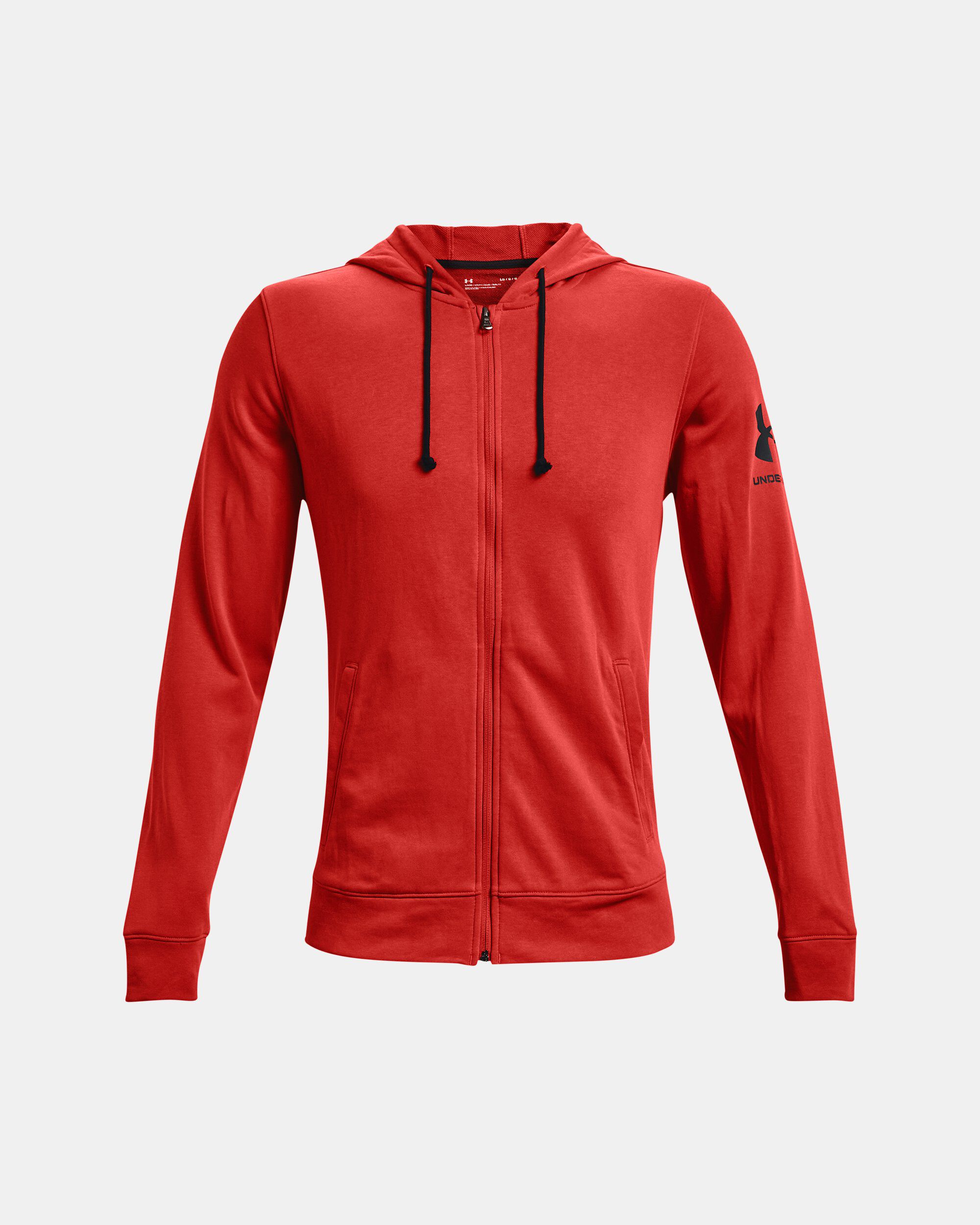 Red zip up hoodie outlet men