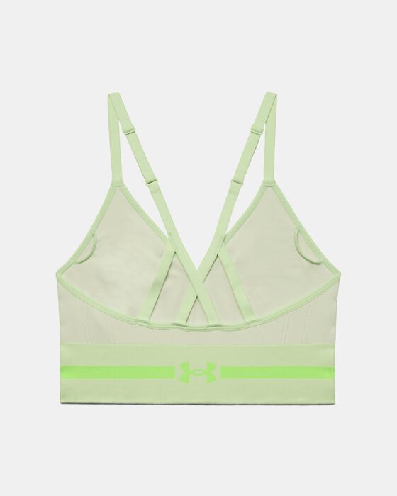 Women's UA Seamless Low Long Heather Sports Bra image number 3