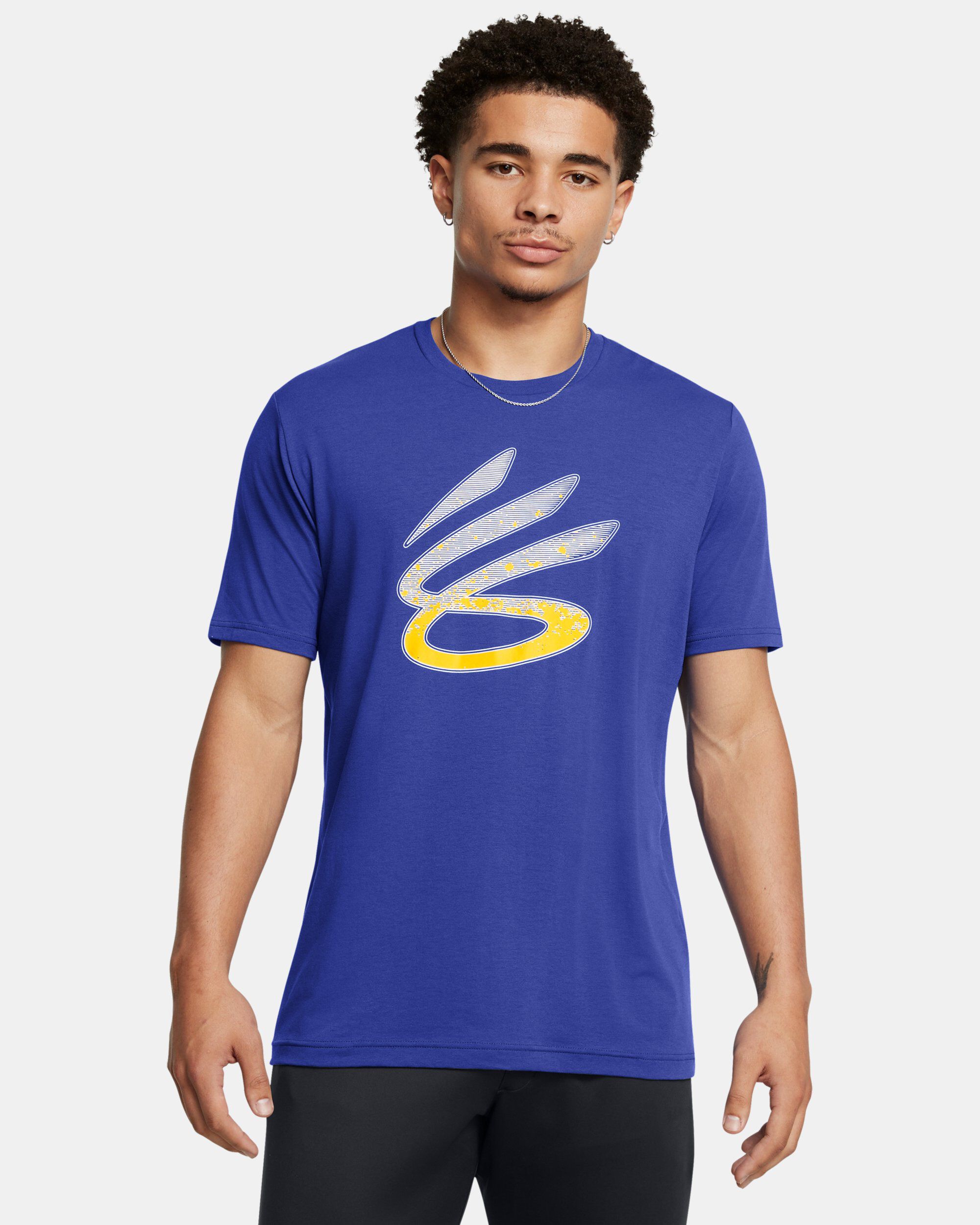 Buy Men s Curry Logo Trend T Shirt Blue in Dubai UAE Under Armour