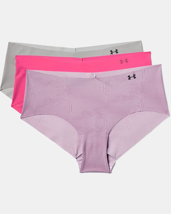 Women's UA Pure Stretch Hipster 3-Pack Printed image number 3
