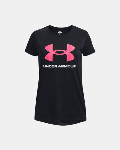 Girls' UA Techâ„¢ Print Fill Big Logo Short Sleeve